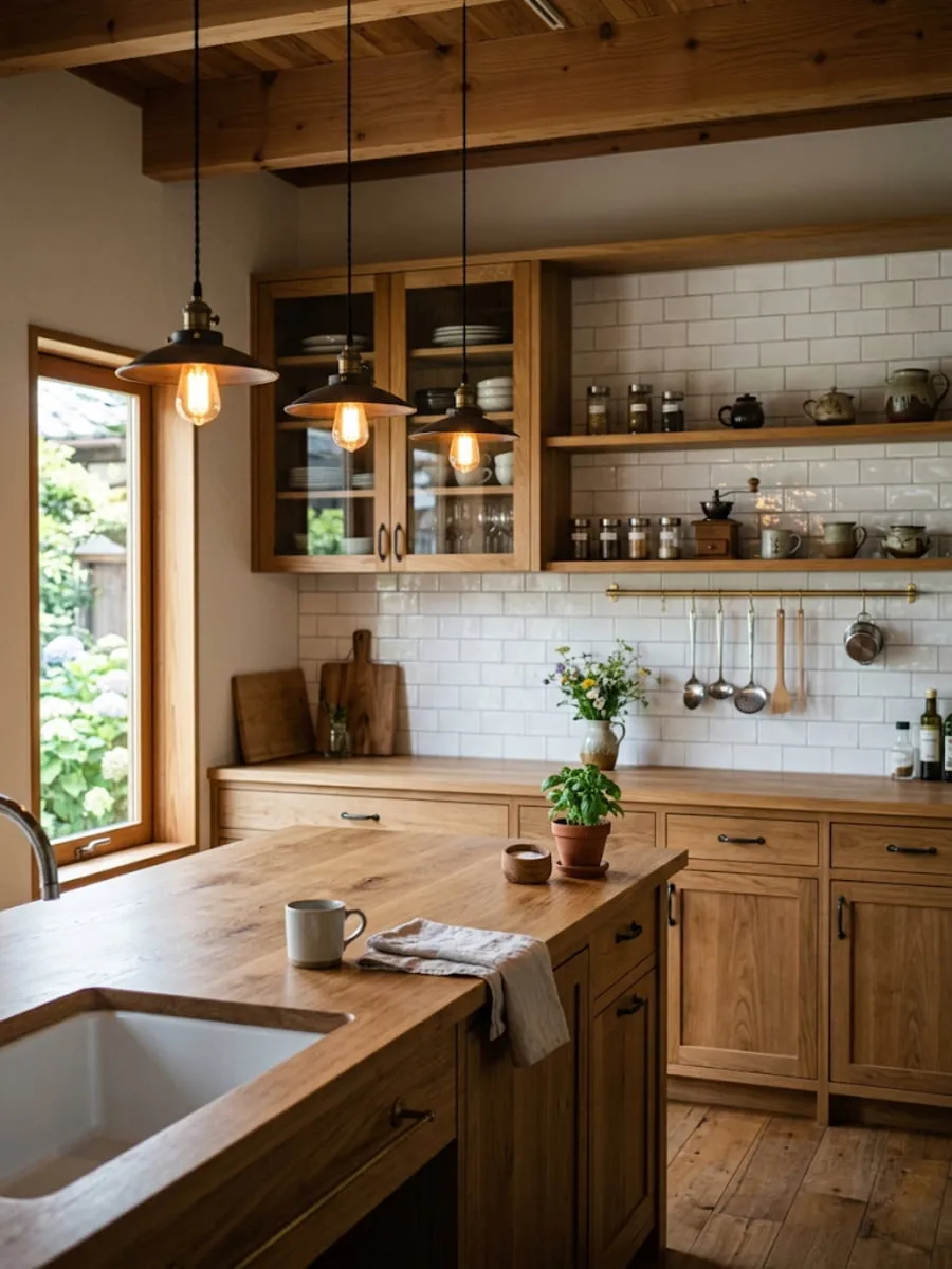 K様邸 — 木のキッチンがある家